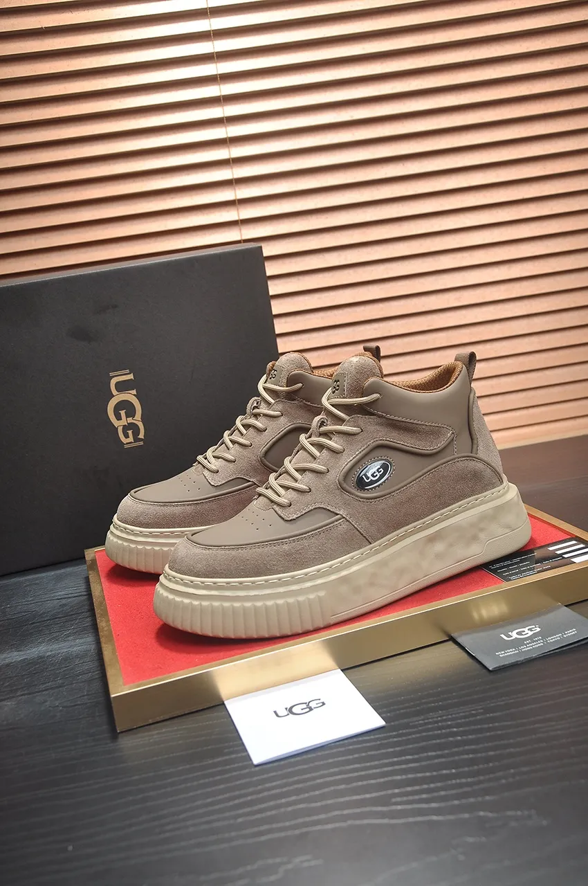Men's shoes 💰640💶 [UGG] (full wool lining) top-end high-quality fur-in-one warm snow boots from Australia's warm luxury brand men's shoes, UGG-5877 official website synchronized, made of imported cowhide, carefully sewn...Imported rubber foam outsole (comfortable, soft, wear-resistant) The quality is really great...Exquisite workmanship, you can't put it down at first sight, available in sizes 39-44